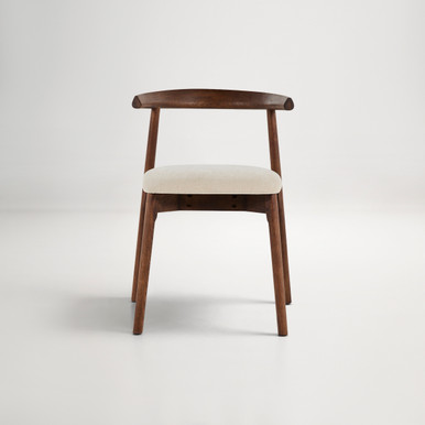 Ollie Dining Chair - Walnut Brown/Natural