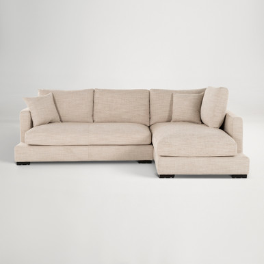 Long Beach Fabric Right Corner Sofa -  Sienna Natural