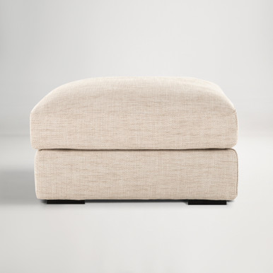 Long Beach Fabric Ottoman  -  Sienna Natural