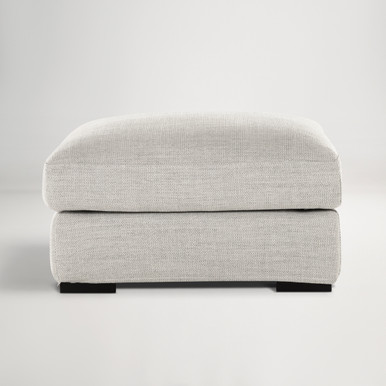 Long Beach Fabric Ottoman  -  Sienna Light Grey