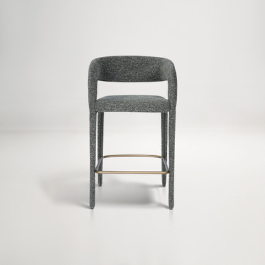 Helena Bar Stool  -  Sage Green Fabric