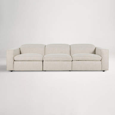 Abode Fabric Recliner 3 Seat Sofa -  Vue Sand