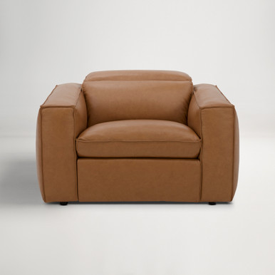 Abode Leather Recliner Armchair  -  Grange Tan
