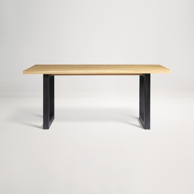 Bronte Oak Dining Table 180cm - Brushed Oak/Black