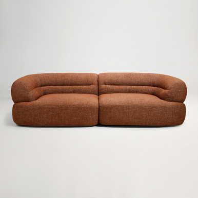 Brooklyn Fabric 3 Seat Sofa -  Cleo Caramel