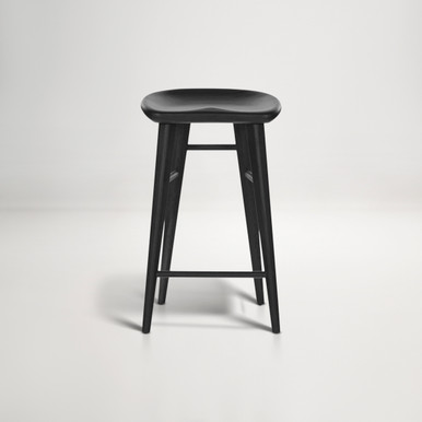 Saddle Bar Stool -  Black