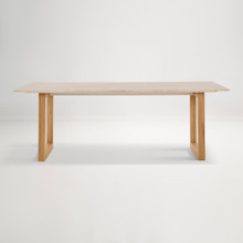 Bronte Oak Dining Table 220cm - Travertine/Natural