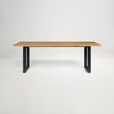 Bronte Oak Dining Table 220cm - Natural/Black