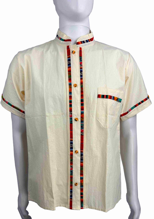 Beige straps guayabera