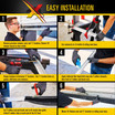 Photos and text outlining the six steps to installing a Xcluder X2 Rodent Proof Seal on the bottom of a garage door