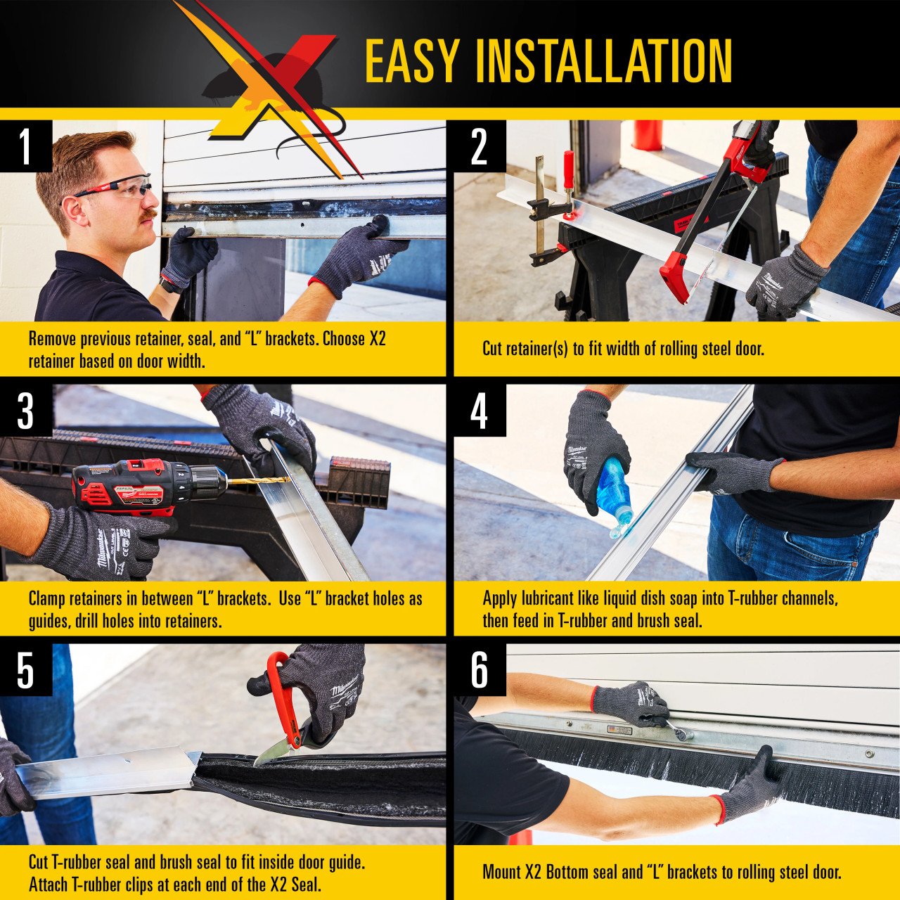 8' Xcluder X2 Rodent Proof Seal Kit for Roll-up Doors - Xcluder