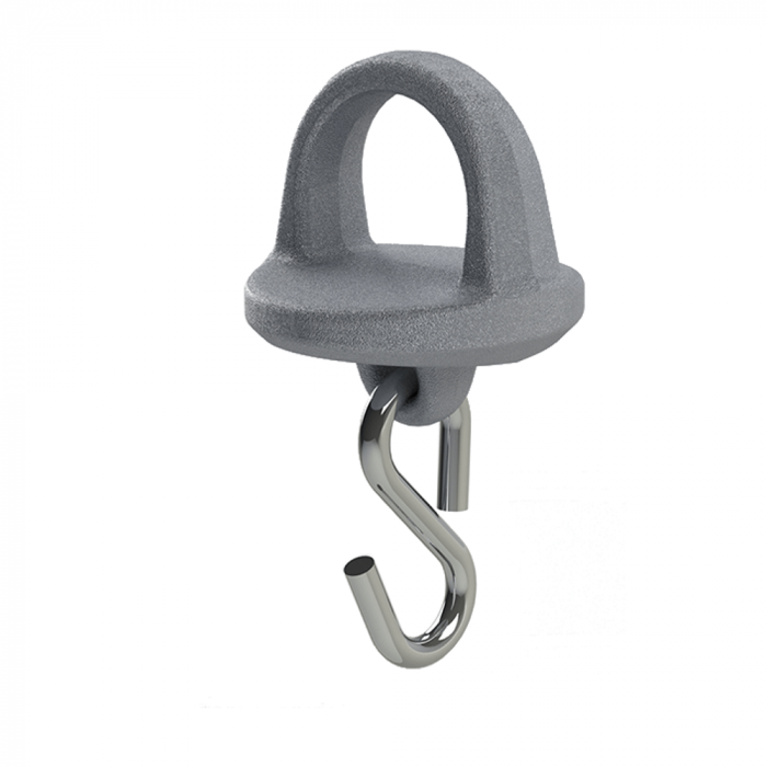 The Xcluder Pest Plug pull chain seal for dock levelers on a white background