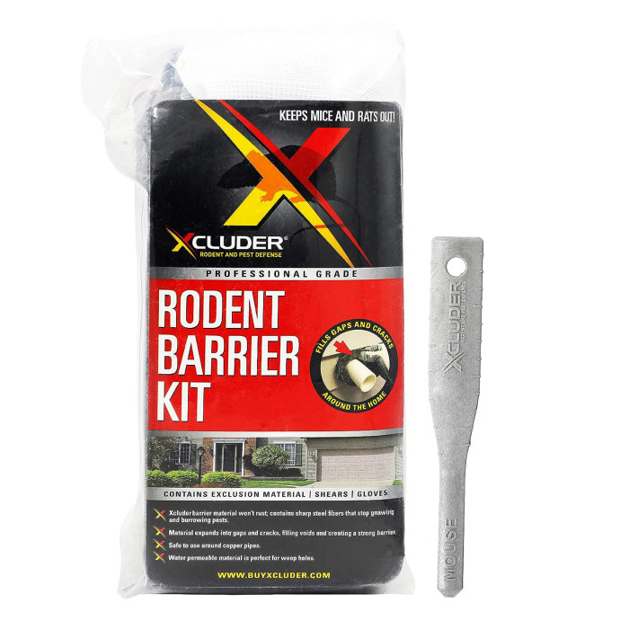 Xcluder Fill Fabric Rodent Barrier Kit with Inspection Tool Packaging