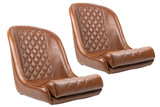 Vintage Collection Toffee Full Diamond Stitch Low Back Bucket Seats