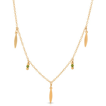 Mini Baguette Multi Charm Necklace