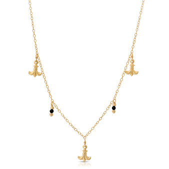 Mini Fleur de Lis Multi Charm Necklace