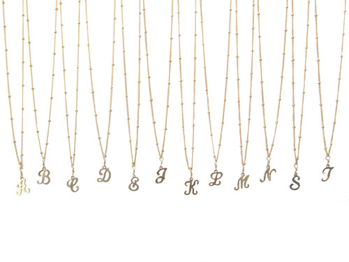 14KT GF Mini Initial Necklace