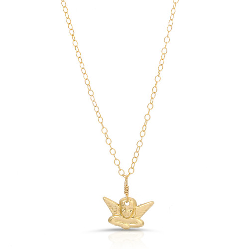 14KT Gold Filled Angel Charm Necklace