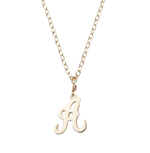 14KT Gold Filled Mini Initial "A" Necklace