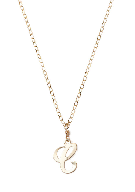 14KT Gold Filled Mini Initial "C" Necklace