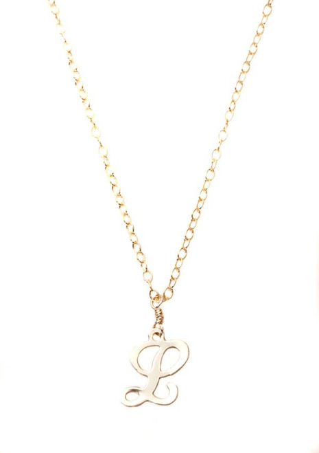 14KT Gold Filled Mini Initial "L" Necklae