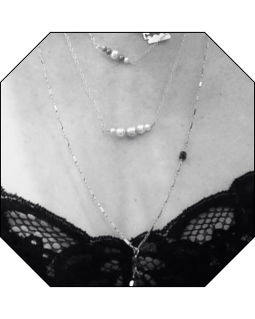 14KT Gold Filled Pearl Barre Necklace 