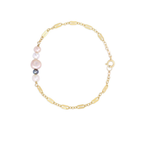 14KT Gold Filled Pearl Barre Bracelet