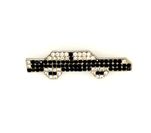 Vintage 80's Rhinestone Limo Brooch