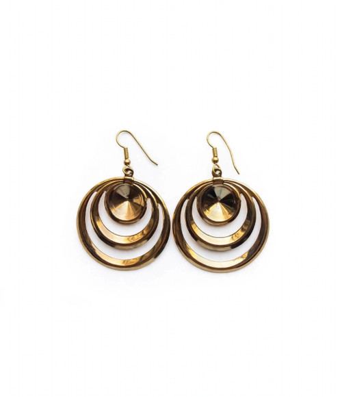 Vintage 80's Gold Sunset Earrings