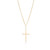 14KT Gold Filled FAITH Cross Necklace with Pearl