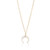 14KT Gold Filled Mother of Pearl Crescent Moon Necklace