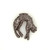Vintage 80's Gunmetal Panther Brooch