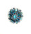 Vintage Ocean Blue Rhinestone Brooch