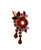 Vintage EDLEE Ruby Rhinestone Brooch