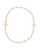 14KT Gold Filled Mama Side Cross Bracelet in White Pearls