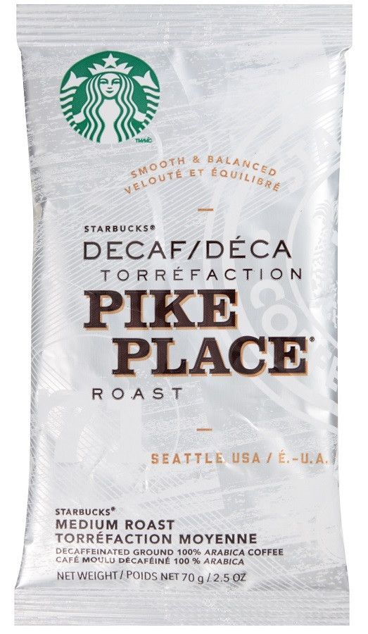 Starbucks DECAF Pike Place 2.5 oz Ground Necco Coffee