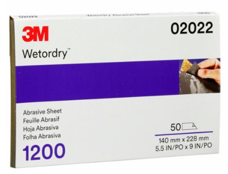 3M™ Wetordry™ Abrasive Sheet 413Q, 02000, 600, 9 In X 11 In, 50 Sheets Per Carton 5 Cartons Per Case - Foto 10