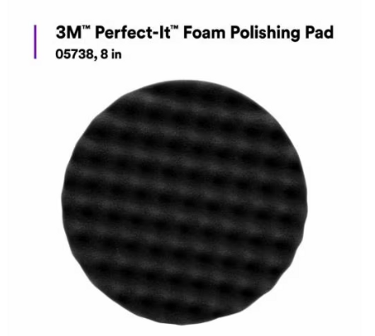 Perfect-It™ Foam Polishing Pad Black 8"