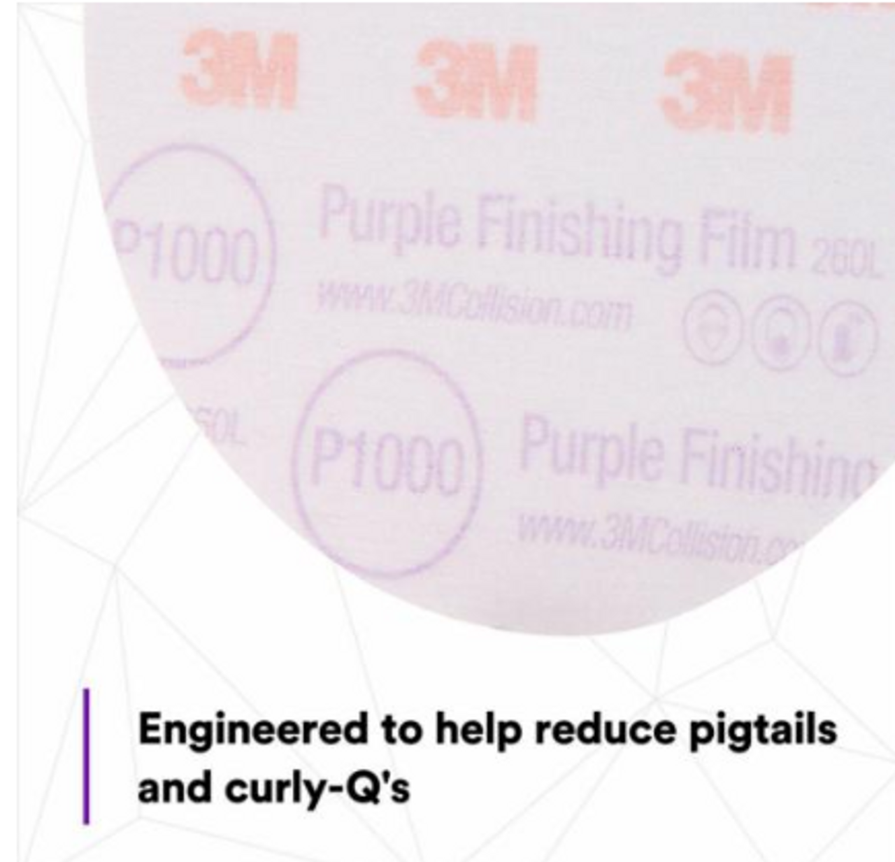 3M™ Hookit™ Purple Finishing Film Abrasive Disc, 6 in, P1000, 50 discs per carton