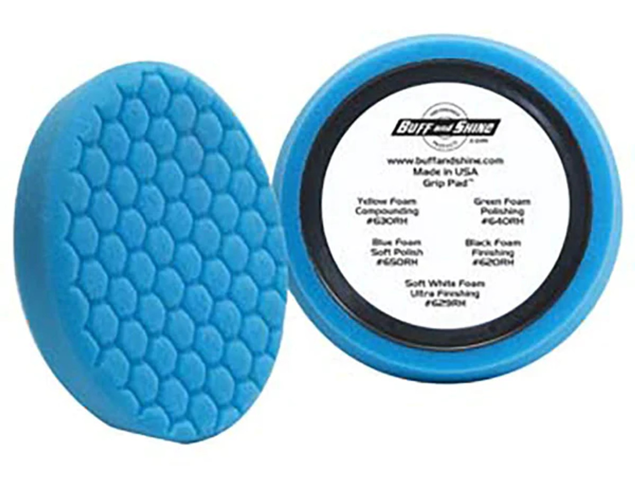 7.5" HEX PAD, BLUE, SOFT POLISH