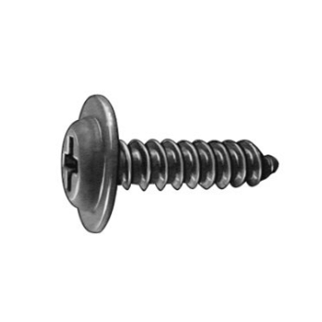 Phillips Flat Washer Tap Screw 10 x 3/4 Black