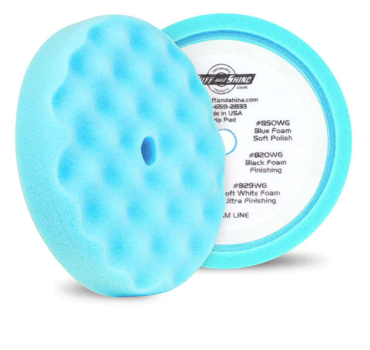 8" WAFFLE PAD LIPPED LIGHT BLUE