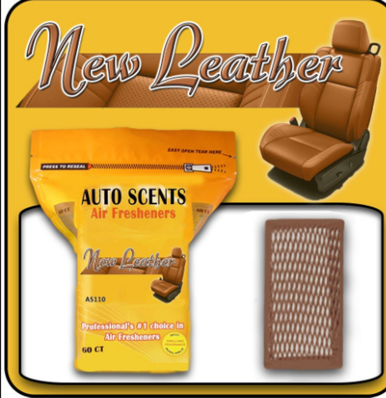 New Leather Air Freshener 60-Count