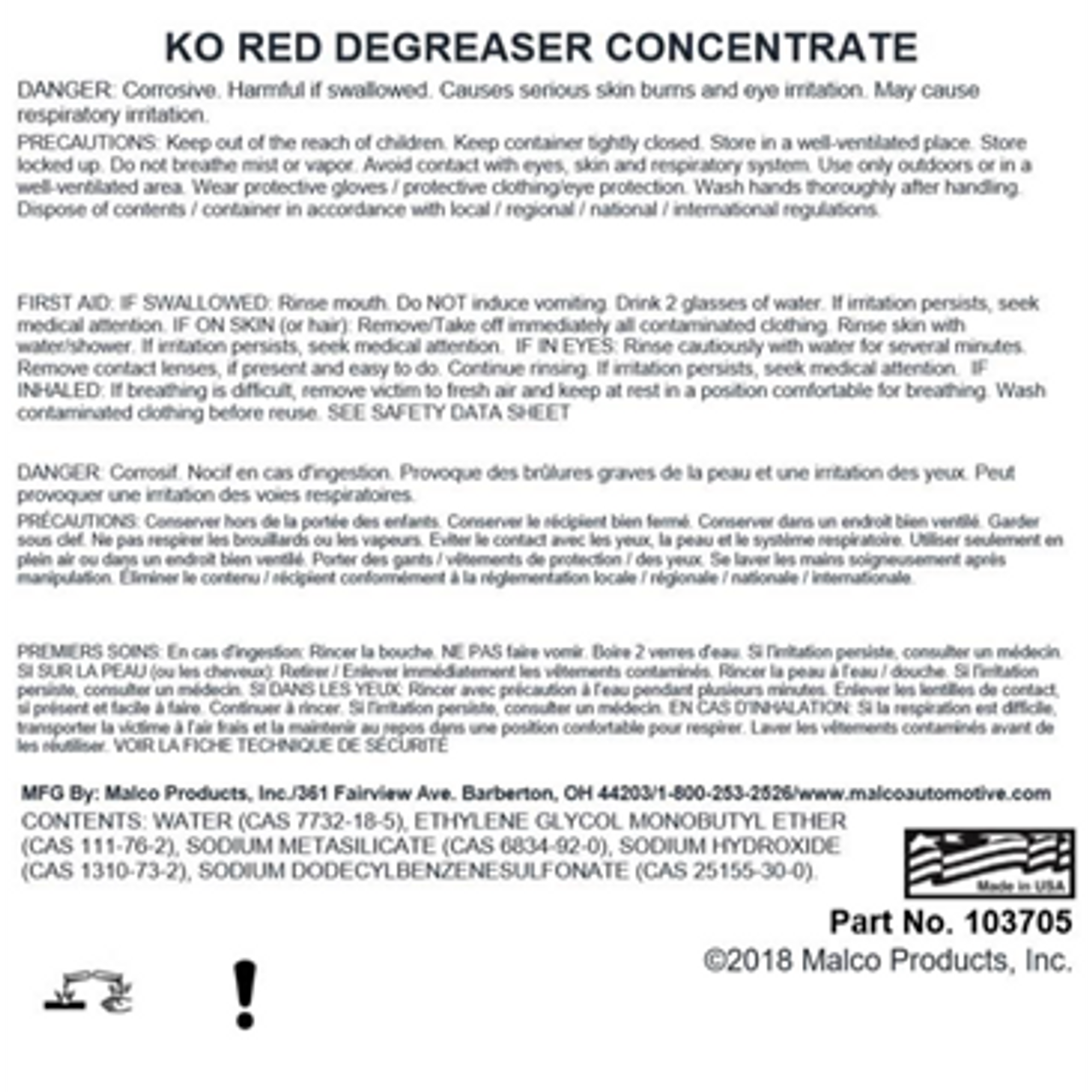 KO Red Degreaser 5 Gallon