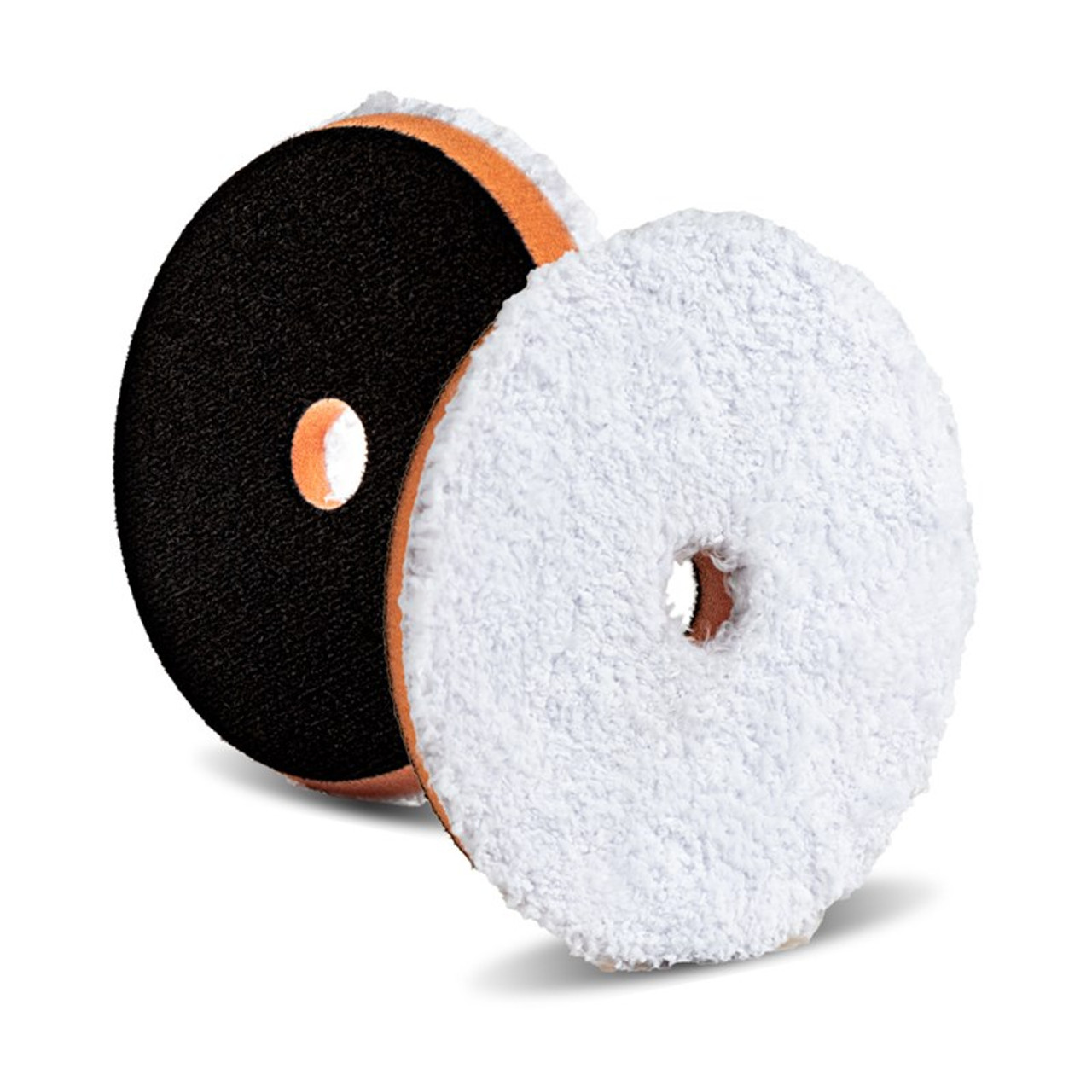 5.5" Light Cutting Fiber w/ Orange Foam Heavy Duty Orbital Microfiber Pad