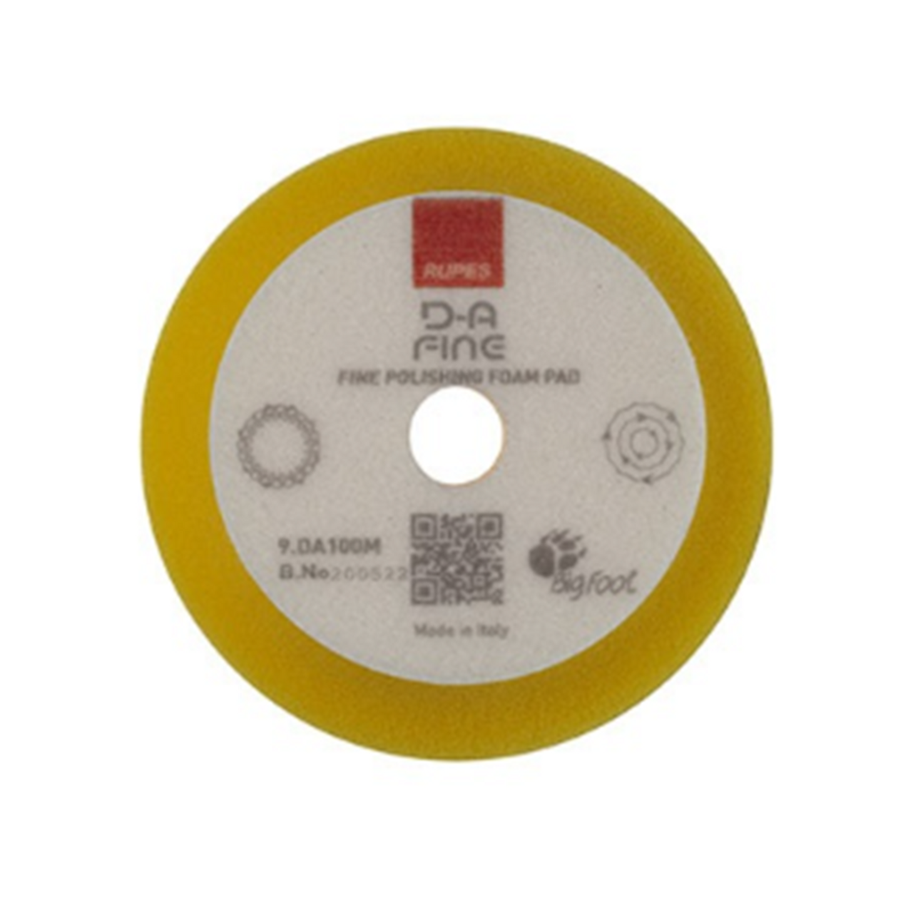 4" Fine Foam Pad Yellow LHR75E