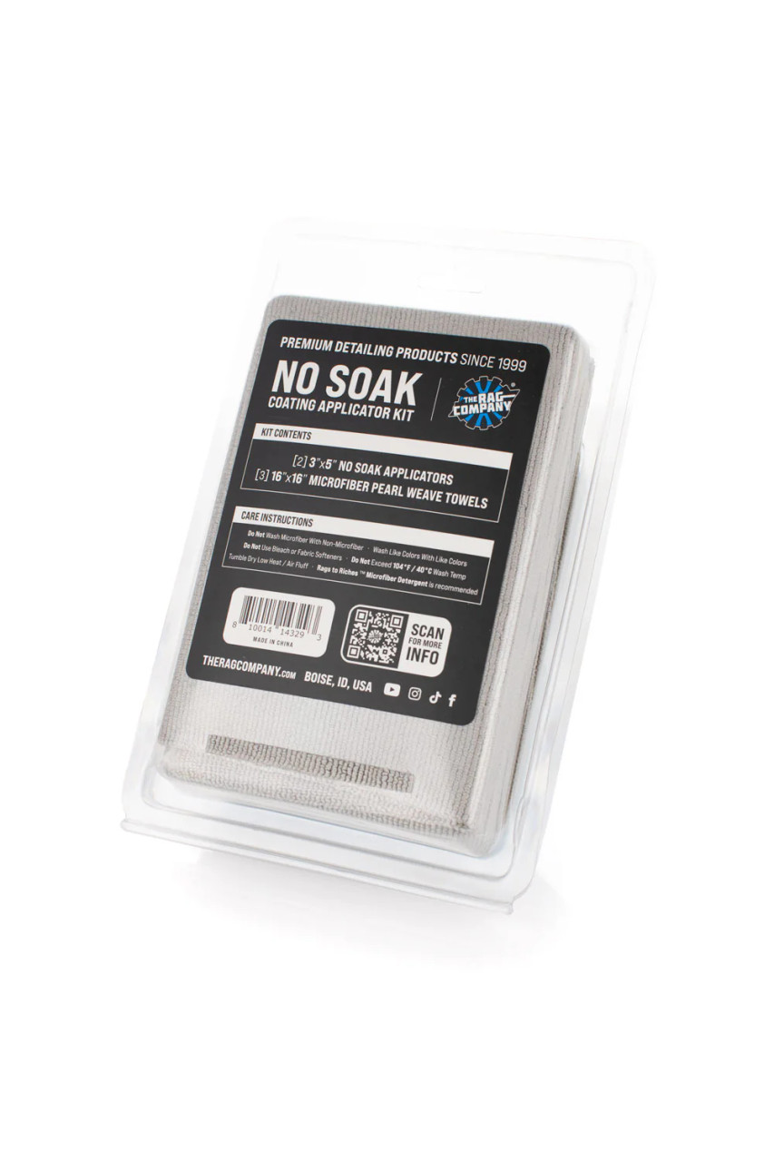No Soak, microfiber, package, back