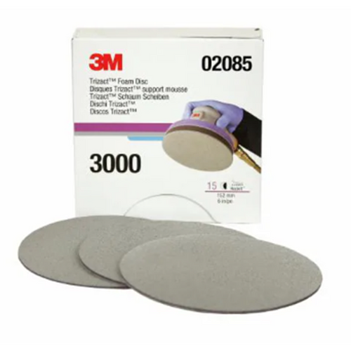 3M™ Trizact™ Hookit™ Foam Abrasive Disc P3000 6", 15 Discs/Carton
