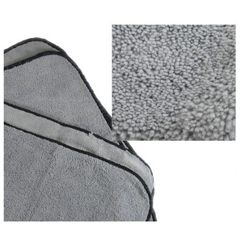 Super Plush 16" x 24" Silver Microfiber Car Wash Towel Pack of 12