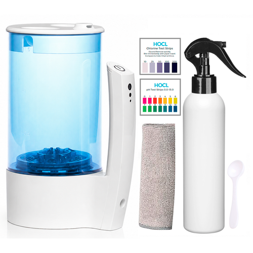 Eco One Portable Hypochlorous Acid (HOCL) Machine (generate up to 500 ppm), DIY Multi-Purpose Cleaner & Disinfectant - 110V/220V compatible